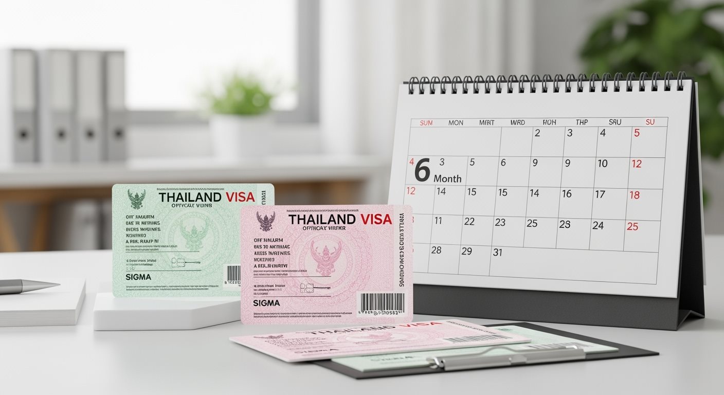 Thailand Visum Gültigkeit Kalender